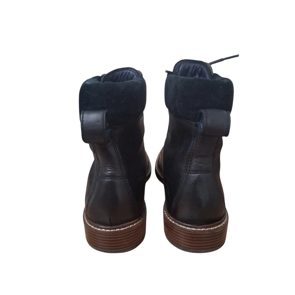 Cole Haan Mens size 8½ Black‎ Leather Classic Casual Office Dress Lace Up Boots